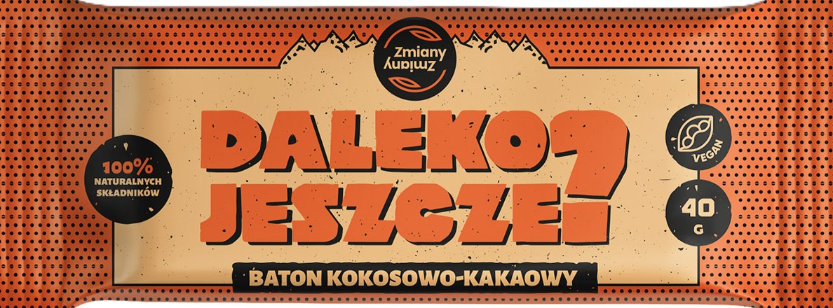 BATON DAKTYLOWY KOKOS - KAKAO DALEKO JESZCZE BEZGLUTENOWY 40 g - ZMIANY ZMIANY