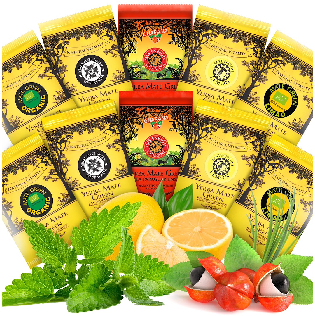 ZESTAW PRÓBEK YERBA MATE MIX (10 x 50 g) 500 g - YERBA MATE GREEN