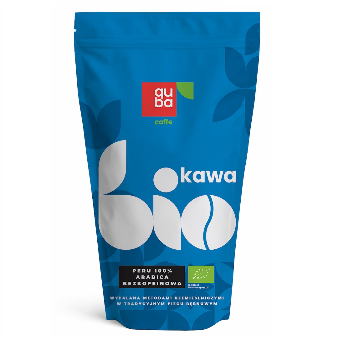 KAWA ZIARNISTA BEZKOFEINOWA ARABICA 100 % PERU BIO 500 g - QUBA CAFFE