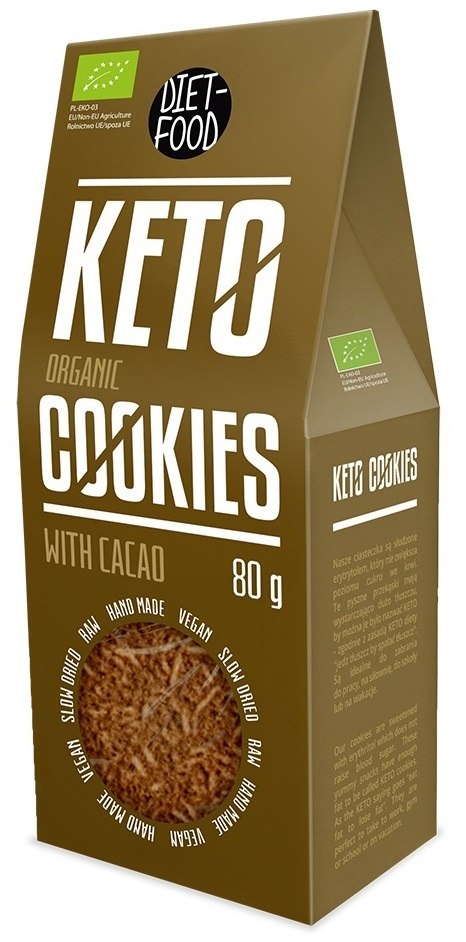 CIASTKA KAKAOWE KETO BIO 80 g - DIET-FOOD