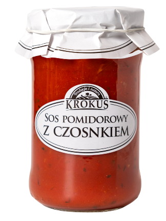 SOS POMIDOROWY Z CZOSNKIEM BEZ DODATKU CUKRÓW 340 g - KROKUS