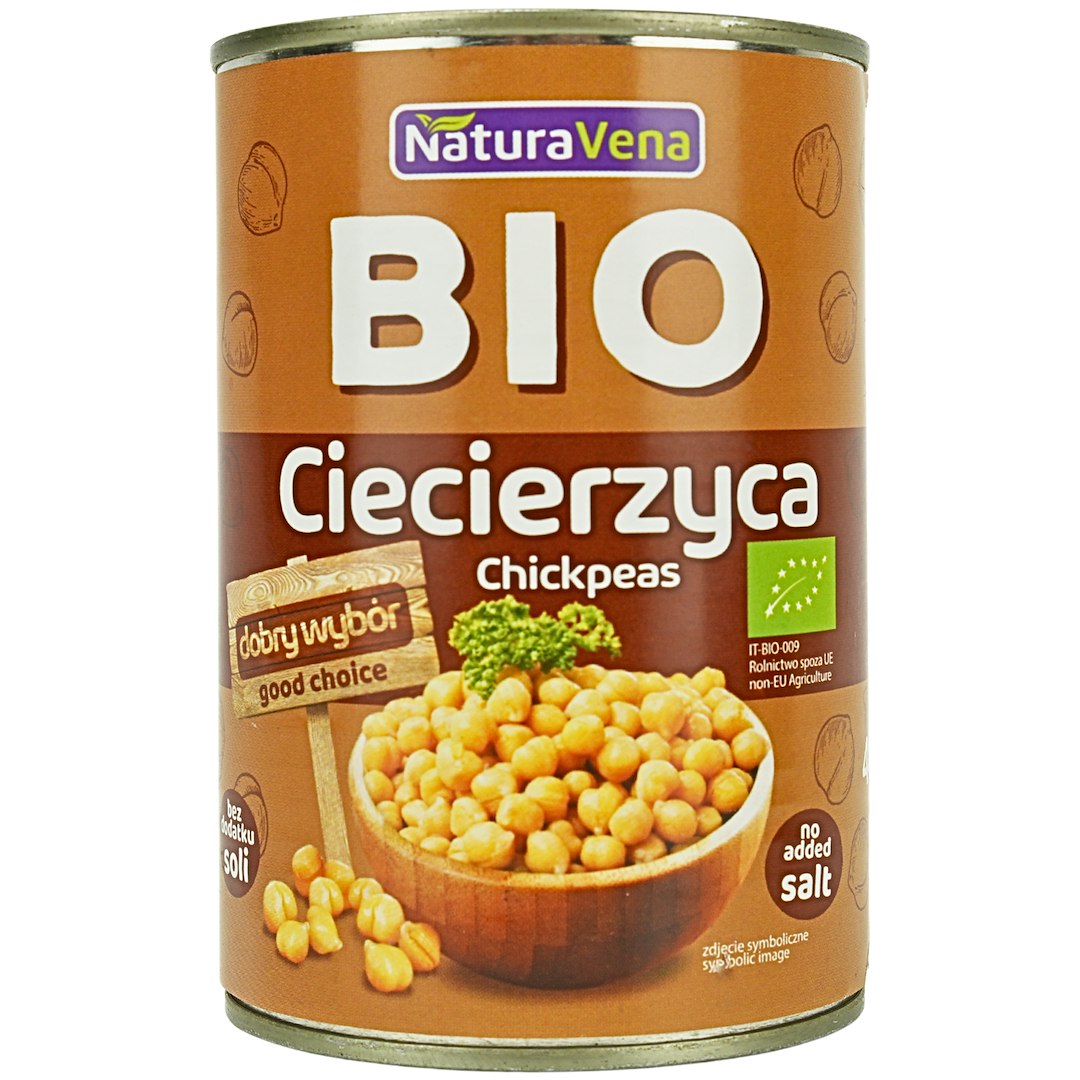 CIECIERZYCA W ZALEWIE BEZ DODATKU SOLI BIO 400 g (240 g) - NATURAVENA