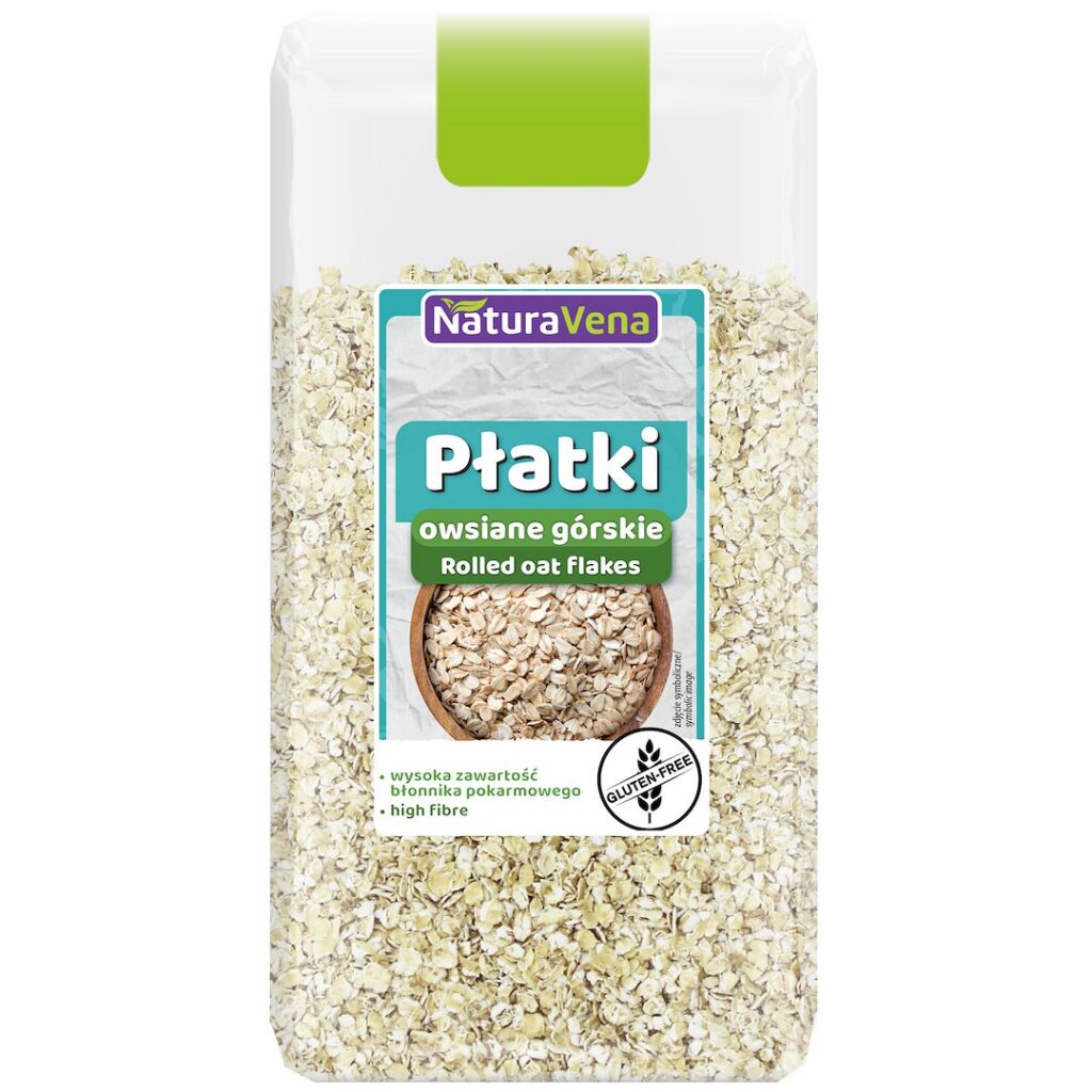 PŁATKI OWSIANE GÓRSKIE BEZGLUTENOWE 300 g - NATURAVENA