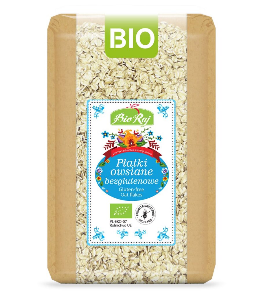 PŁATKI OWSIANE BEZGLUTENOWE BIO (POLSKA) 1 kg - BIO RAJ