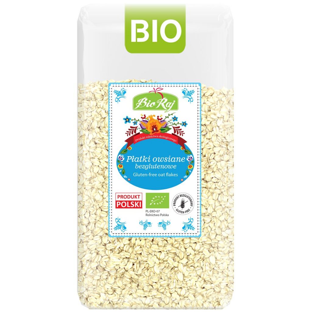 PŁATKI OWSIANE BEZGLUTENOWE BIO (POLSKA) 350 g - BIO RAJ