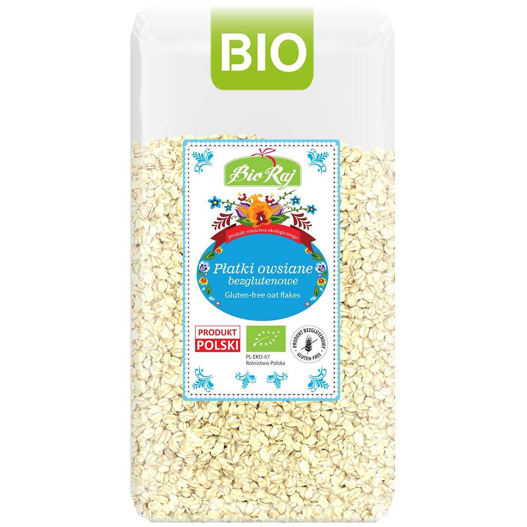 PŁATKI OWSIANE BEZGLUTENOWE BIO (POLSKA) 350 g - BIO RAJ