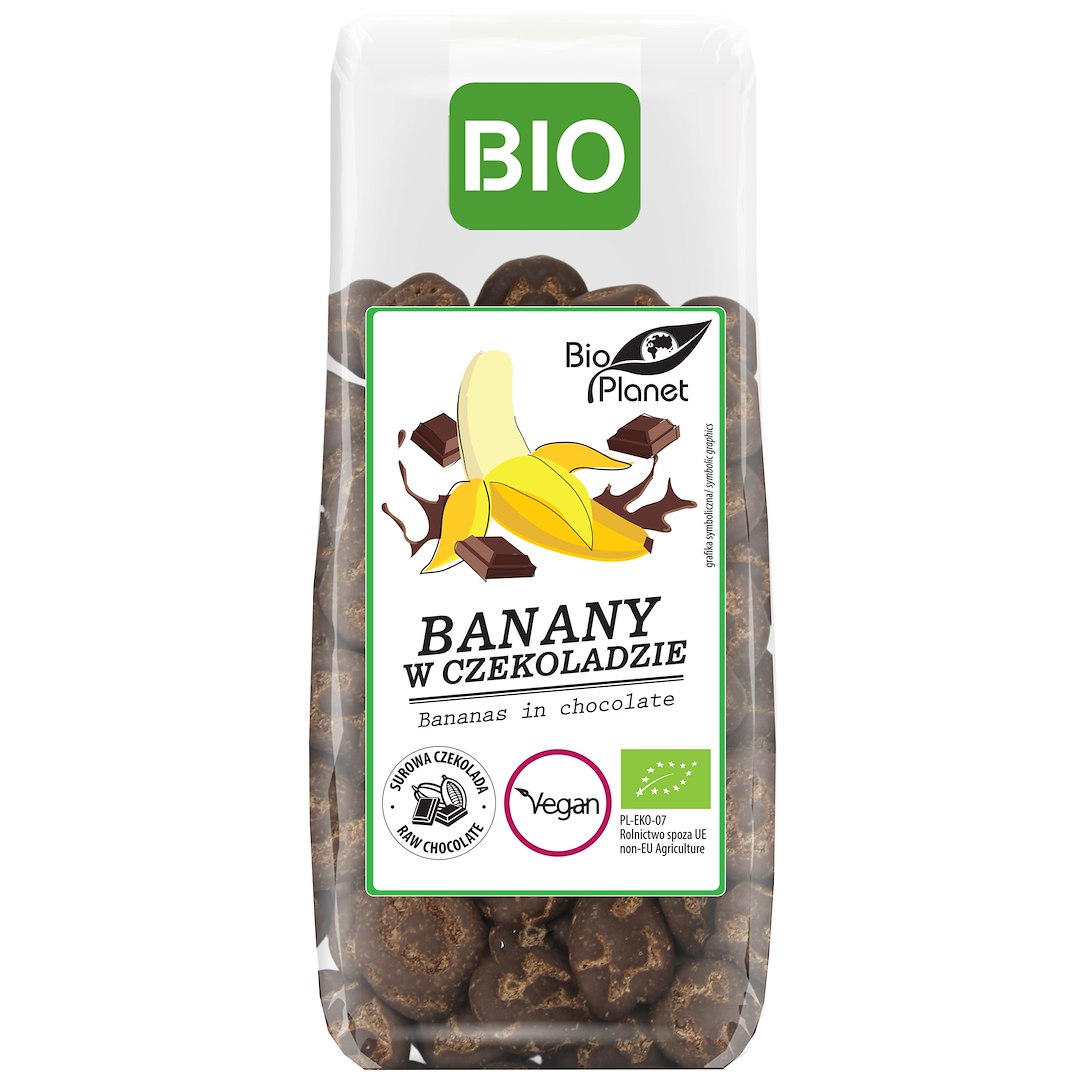 BANANY W SUROWEJ CZEKOLADZIE BIO 100 g - BIO PLANET
