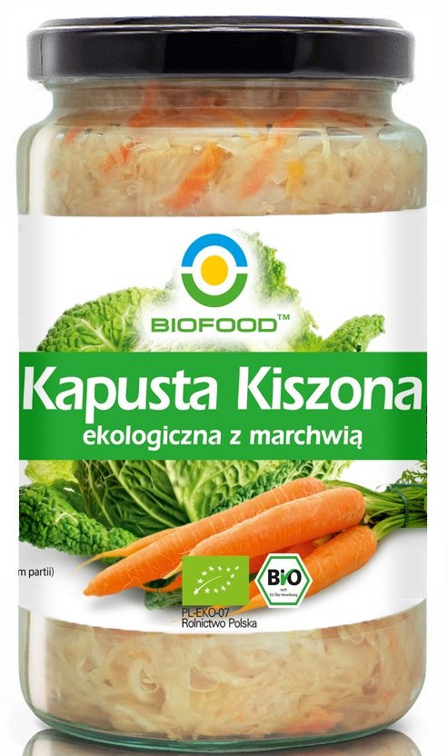 KAPUSTA KISZONA Z MARCHEWKĄ BEZGLUTENOWA BIO 700 g (500 g) - BIOFOOD