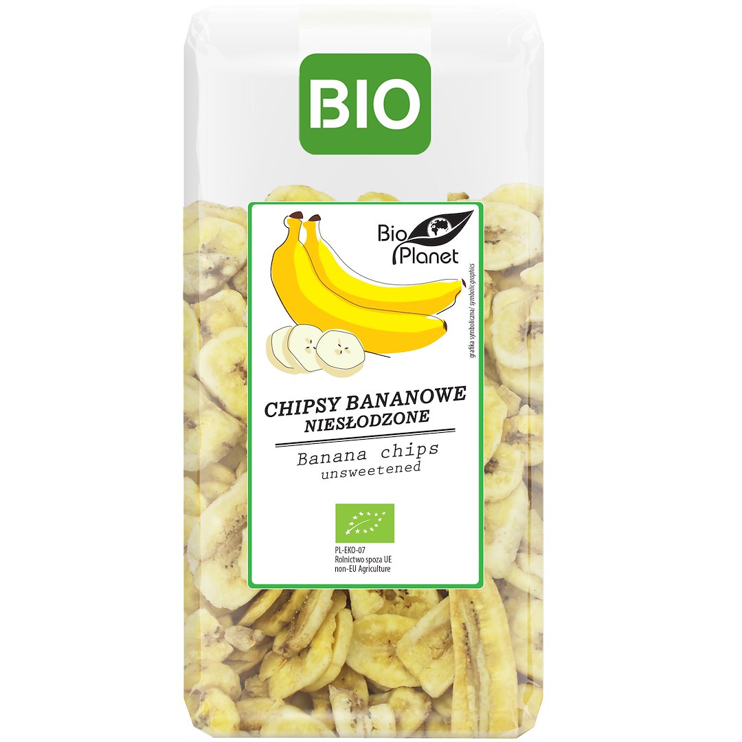 CHIPSY BANANOWE NIESŁODZONE BIO 150 g - BIO PLANET