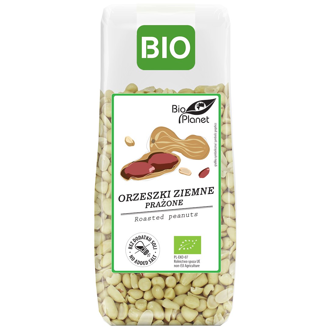 ORZESZKI ZIEMNE PRAŻONE BEZ SOLI BIO 150 g - BIO PLANET