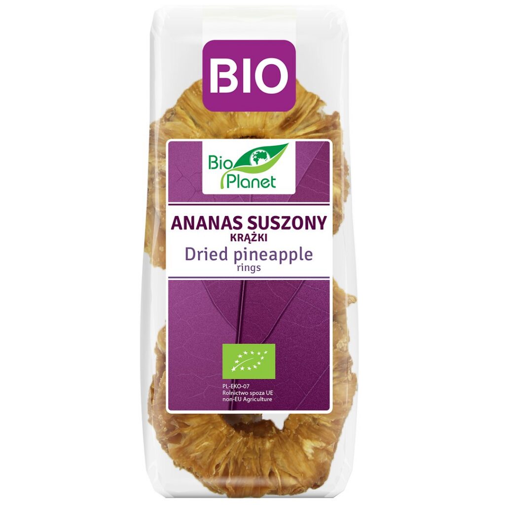 ANANAS SUSZONY KRĄŻKI BIO 100 g - BIO PLANET