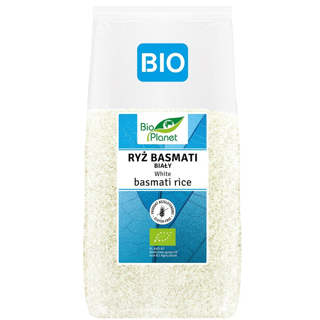 RYŻ BASMATI BIAŁY BEZGLUTENOWY BIO 500 g - BIO PLANET