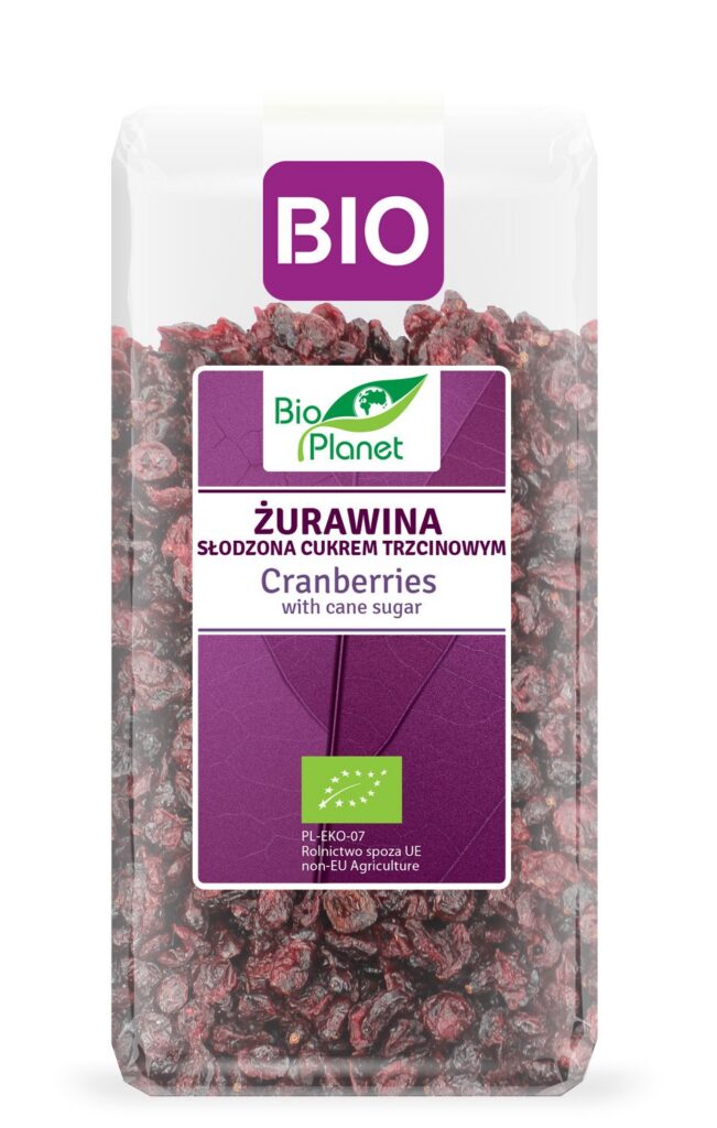 ŻURAWINA Z CUKREM TRZCINOWYM BIO 400 g - BIO PLANET
