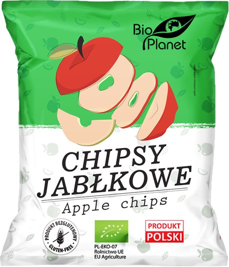 CHIPSY JABŁKOWE BEZGLUTENOWE BIO 100 g - BIO PLANET