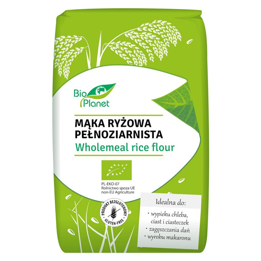 MĄKA RYŻOWA PEŁNOZIARNISTA BEZGLUTENOWA BIO 500 g - BIO PLANET