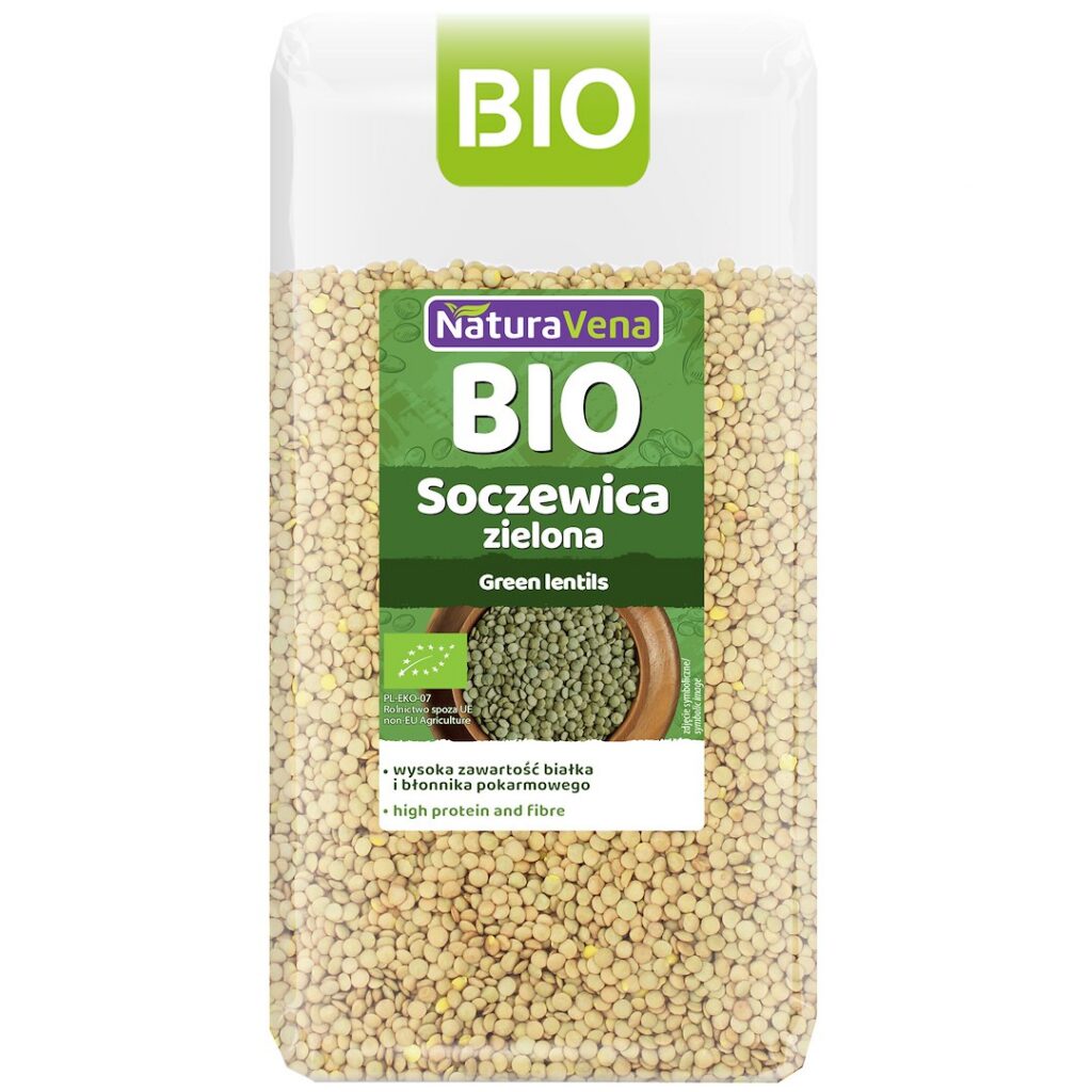 SOCZEWICA ZIELONA BIO 400 g - NATURAVENA