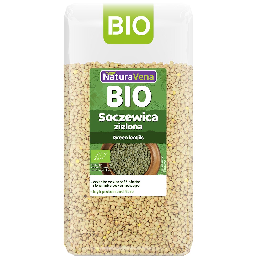 SOCZEWICA ZIELONA BIO 400 g - NATURAVENA