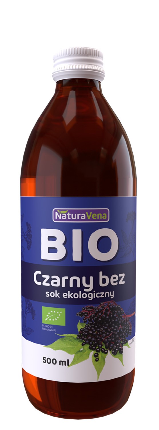 SOK Z CZARNEGO BZU BIO 500 ml - NATURAVENA