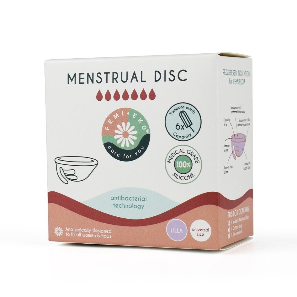 DYSK MENSTRUACYJNY UNIWERSALNY ANTYBAKTERYJNY FIOLETOWY - FEMI.EKO
