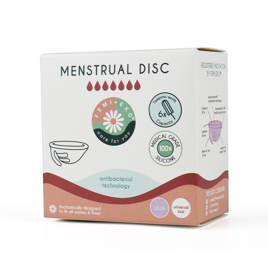 DYSK MENSTRUACYJNY UNIWERSALNY ANTYBAKTERYJNY FIOLETOWY - FEMI.EKO