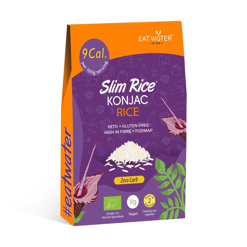 MAKARON (KONJAC) W KSZTAŁCIE RYŻU BEZGLUTENOWY BIO 270 g (200 g ) - SLIM (EAT WATER)
