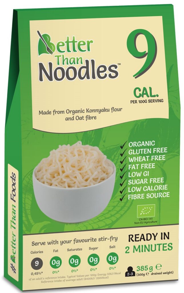 MAKARON (KONJAC) NOODLE BEZGLUTENOWY BIO 385 g (300 g) - BETTER THAN FOODS