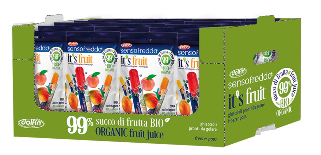 LODY OWOCOWE DO ZAMROŻENIA BEZGLUTENOWE BIO (10 x 40 ml) 400 ml - SENSOFREDDO (DOLFIN)