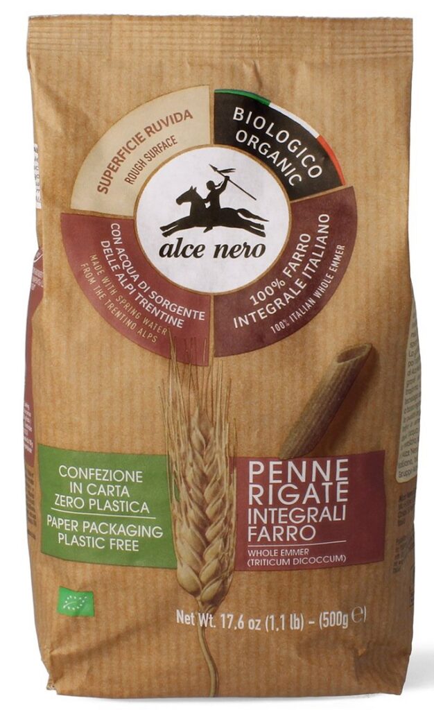 MAKARON (Z PŁASKURKI RAZOWY) PENNE BIO 500 g - ALCE NERO