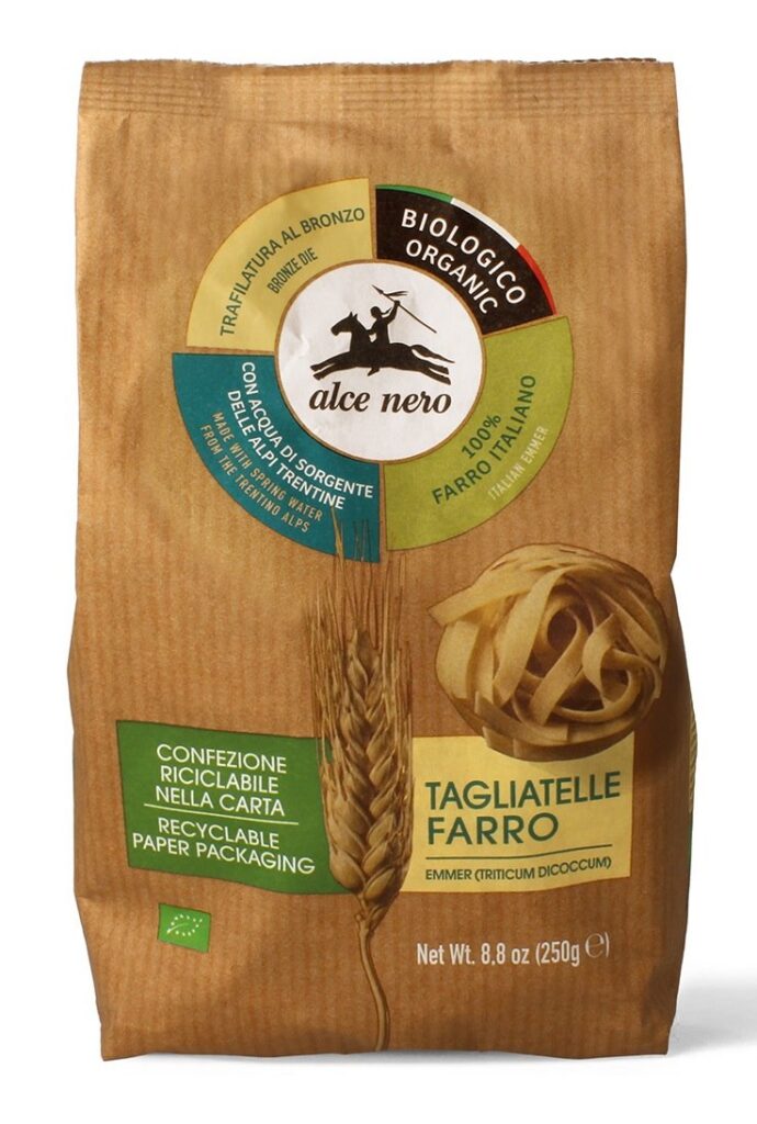 MAKARON (Z PŁASKURKI) GNIAZDA TAGLIATELLE BIO 250 g - ALCE NERO