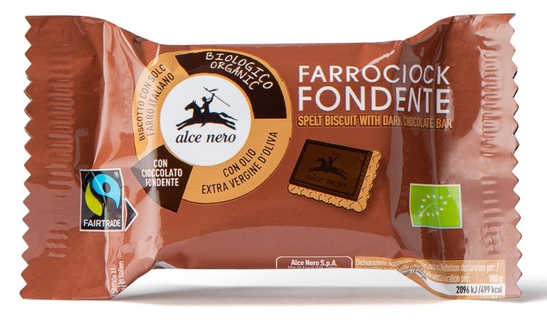 HERBATNIKI ORKISZOWE Z CZEKOLADĄ GORZKĄ FAIR TRADE BIO 28 g - ALCE NERO