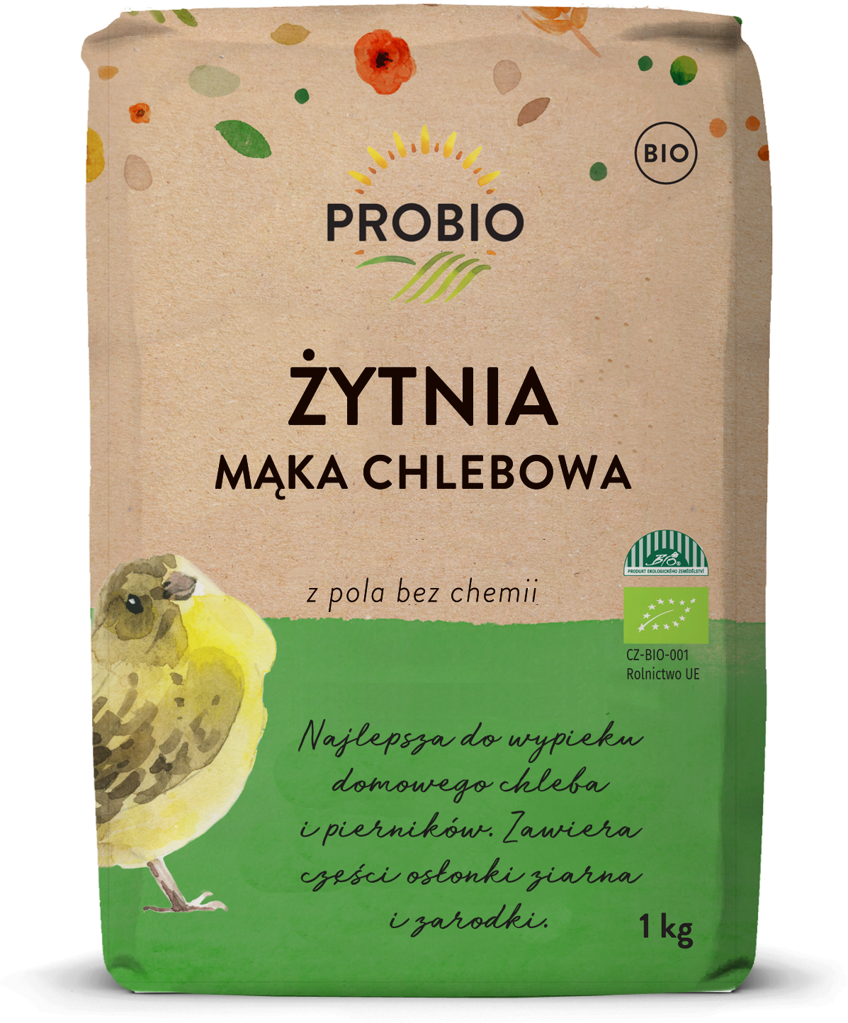 MĄKA ŻYTNIA CHLEBOWA TYP 720 BIO 1 kg - PROBIO