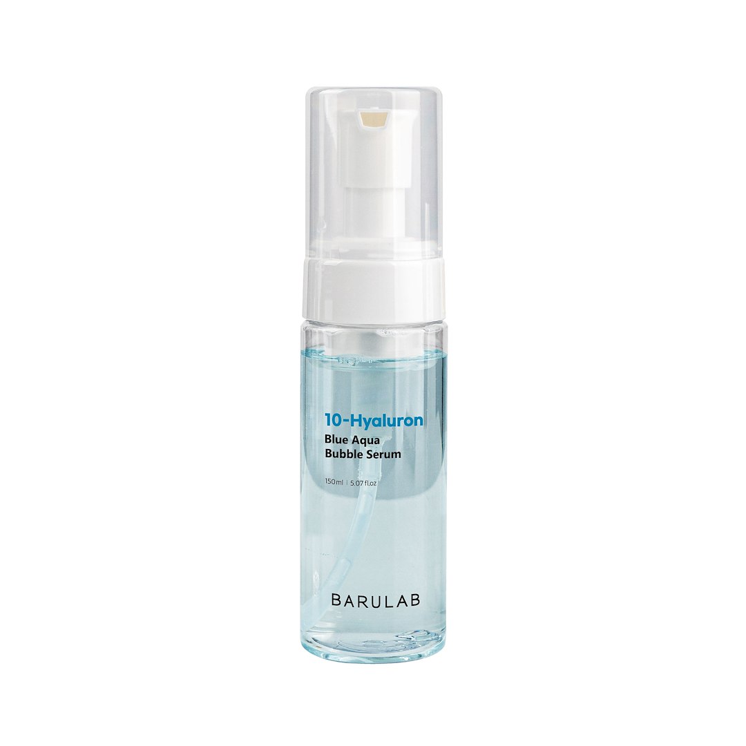 SERUM KOREAŃSKIE DO TWARZY BĄBELKOWE Z 10 RODZAJAMI KWASU HIALURONOWEGO 150 ml - BARULAB