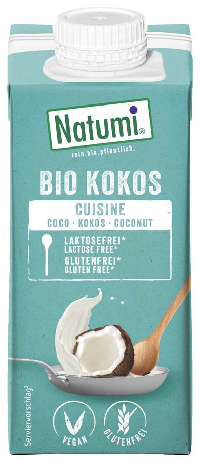 KREM KOKOSOWY DO GOTOWANIA I PIECZENIA BEZGLUTENOWY BIO 200 ml - NATUMI