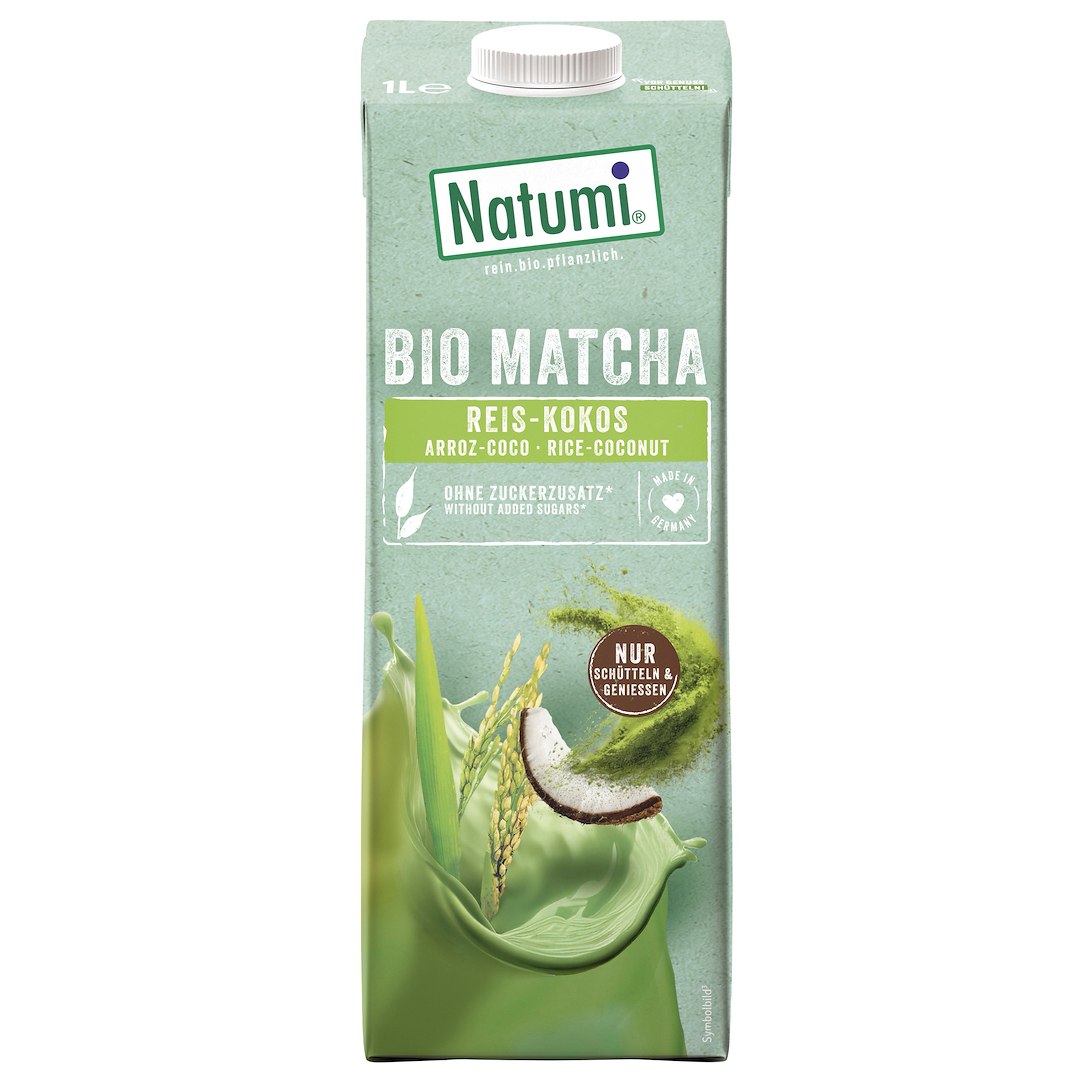NAPÓJ RYŻOWO - KOKOSOWY Z MATCHĄ BEZ DODATKU CUKRÓW BIO 1 L - NATUMI