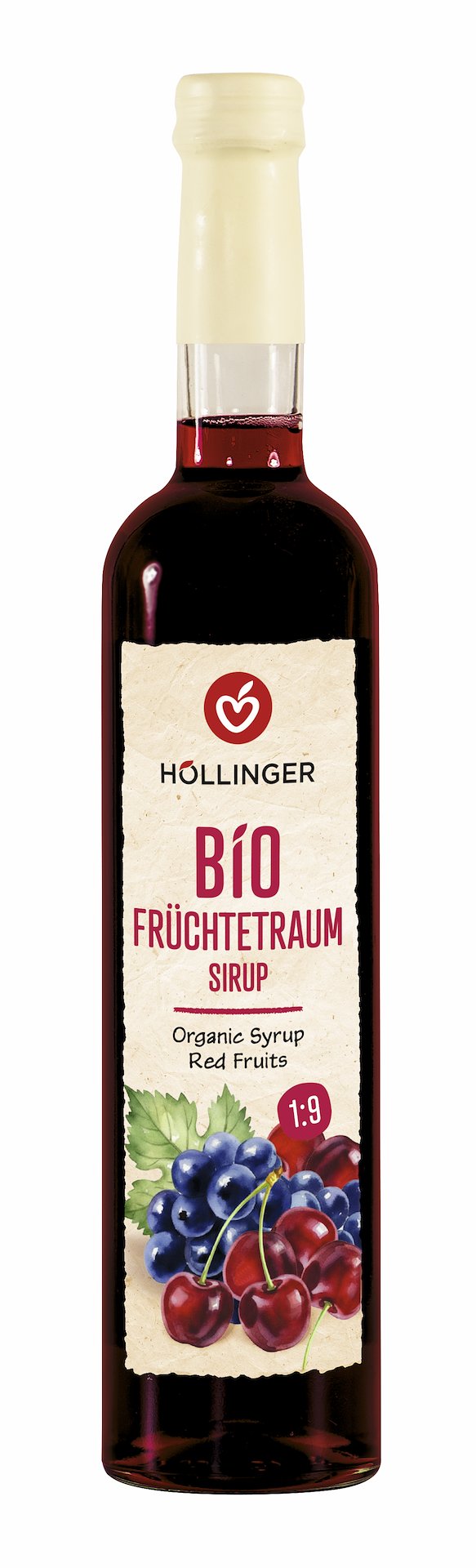 SYROP O SMAKU CZERWONYCH OWOCÓW BIO 500 ml - HOLLINGER