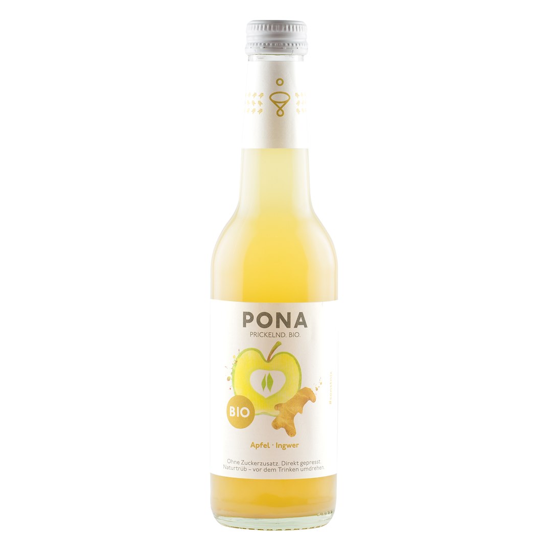 NAPÓJ JABŁKO - IMBIR BEZ DODATKU CUKRÓW BIO 330 ml - PONA