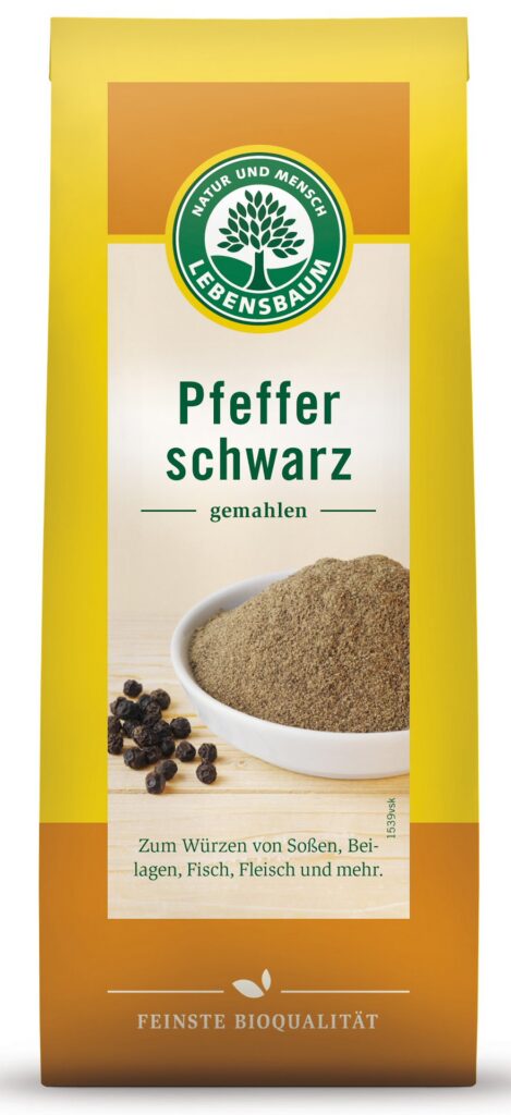 PIEPRZ CZARNY MIELONY BIO 50 g - LEBENSBAUM