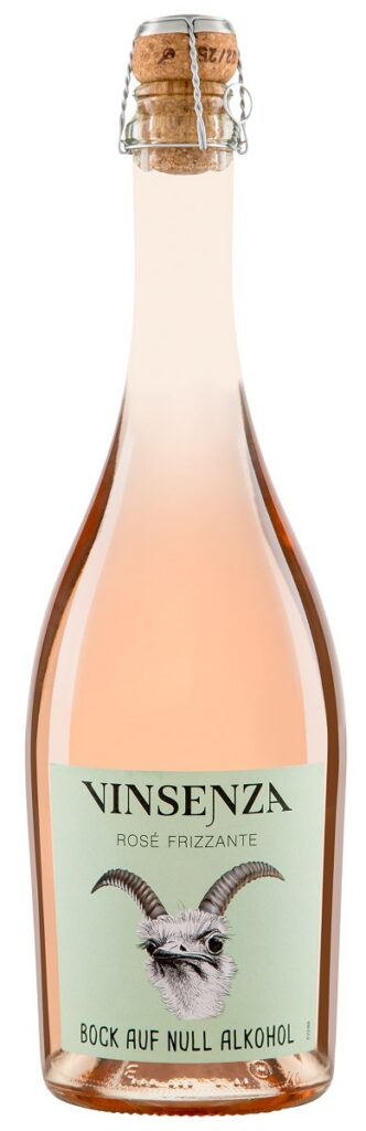 WINO BEZALKOHOLOWE FRIZZANTE RÓŻOWE SŁODKIE MUSUJĄCE BIO 750 ml - VINSENZA (RIEGEL)