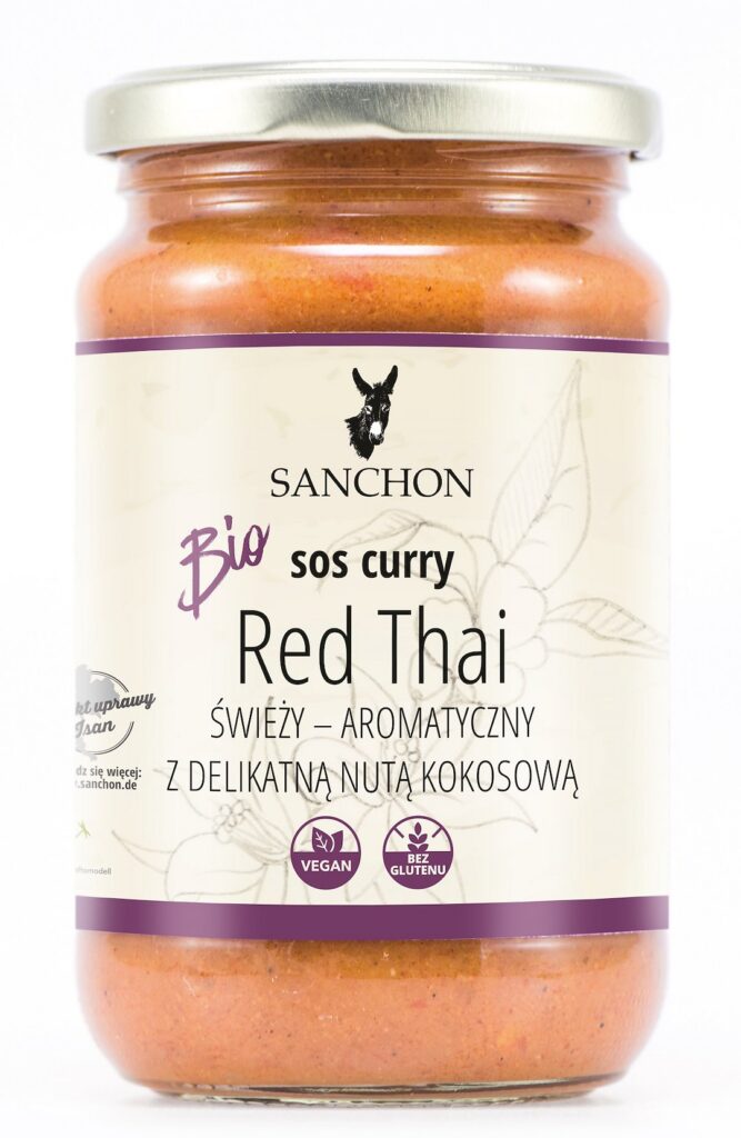 SOS CURRY RED THAI BEZGLUTENOWY BIO 320 ml - SANCHON