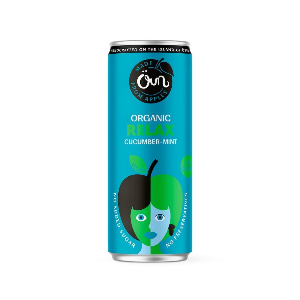 NAPÓJ MUSUJĄCY NA RELAKS OGÓREK - MIĘTA BEZ DODATKU CUKRÓW BIO 250 ml -  OUN
