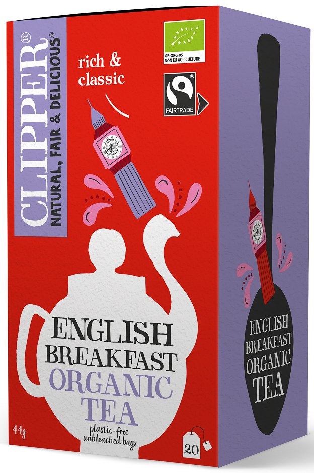 HERBATA CZARNA ENGLISH BREAKFAST FAIR TRADE BIO (20 x 2,2 g) 44 g - CLIPPER