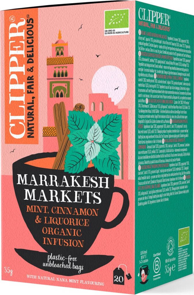 HERBATKA Z MIĘTĄ, CYNAMONEM I LUKRECJĄ (MARRAKESH MARKETS) BIO (20 x 1,75 g) 35 g - CLIPPER