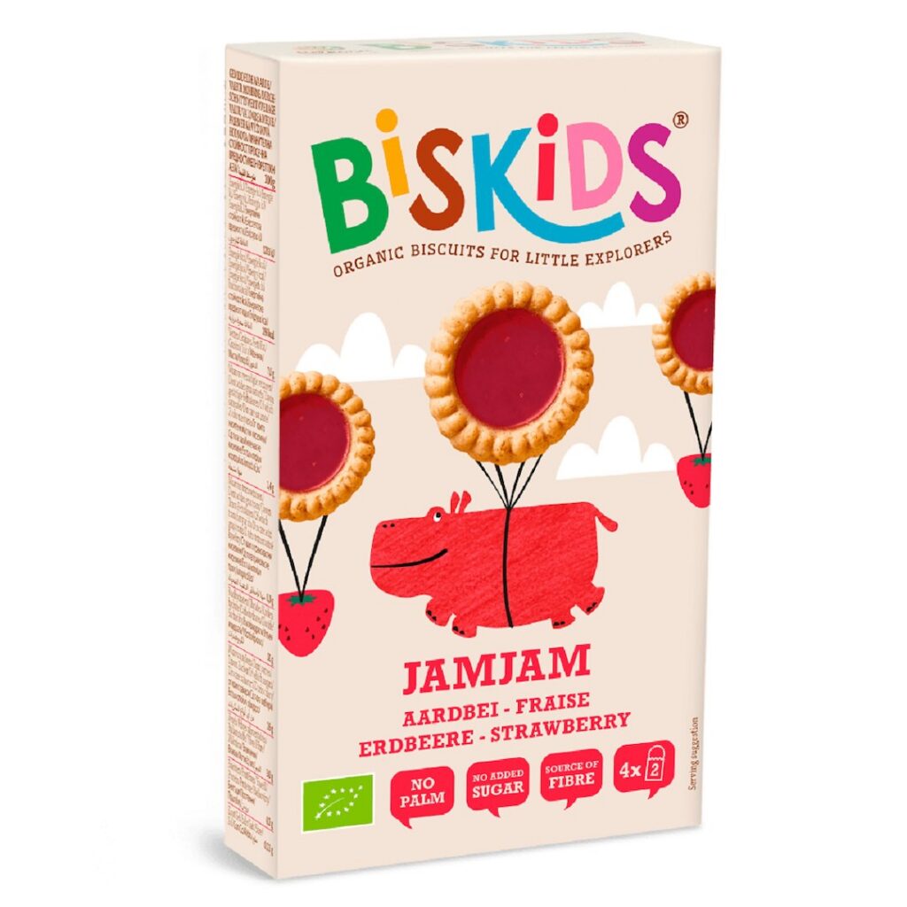 CIASTECZKA Z NADZIENIEM TRUSKAWKOWYM MARGARETKI BIO 100 g - BISKIDS