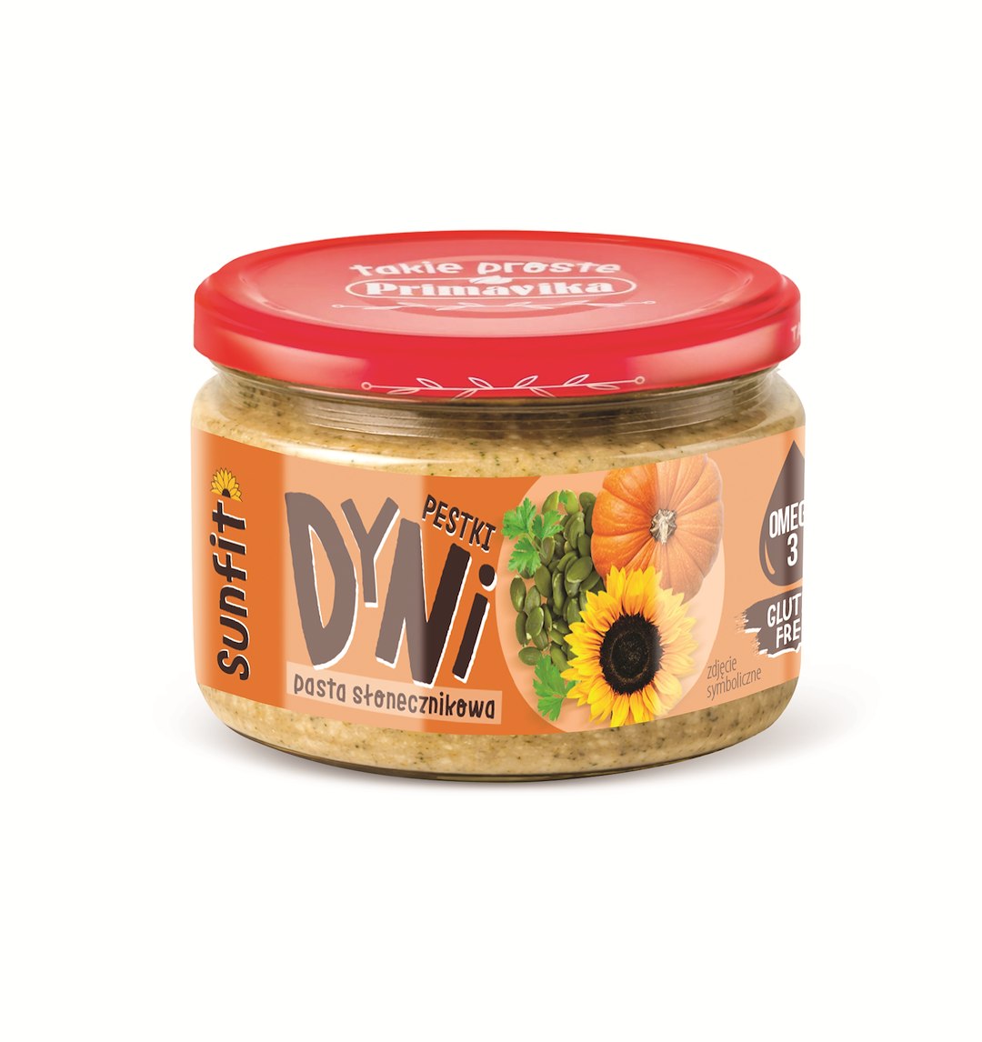 PASTA SŁONECZNIKOWA Z PESTKAMI DYNI BEZGLUTENOWA 180 g - PRIMAVIKA