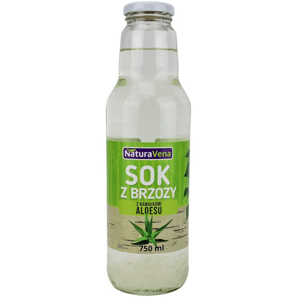SOK Z BRZOZY Z KAWAŁKAMI ALOESU 750 ml - NATURAVENA
