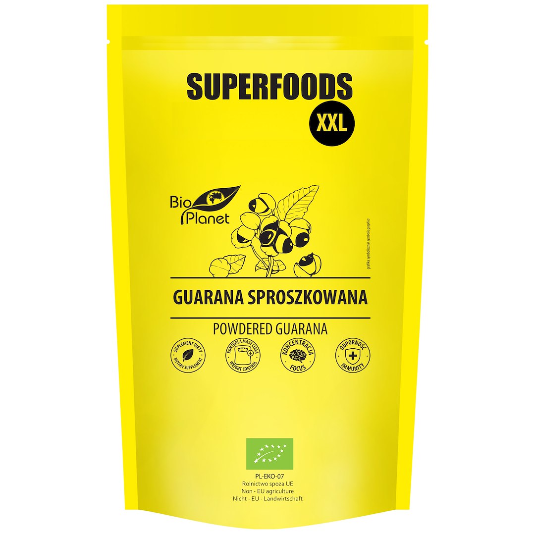 GUARANA SPROSZKOWANA BIO 500 g - BIO PLANET SUPERFOODS