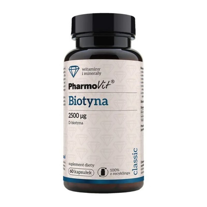 BIOTYNA (2500 mcg) BEZGLUTENOWA 60 KAPSUŁEK - PHARMOVIT (CLASSIC)