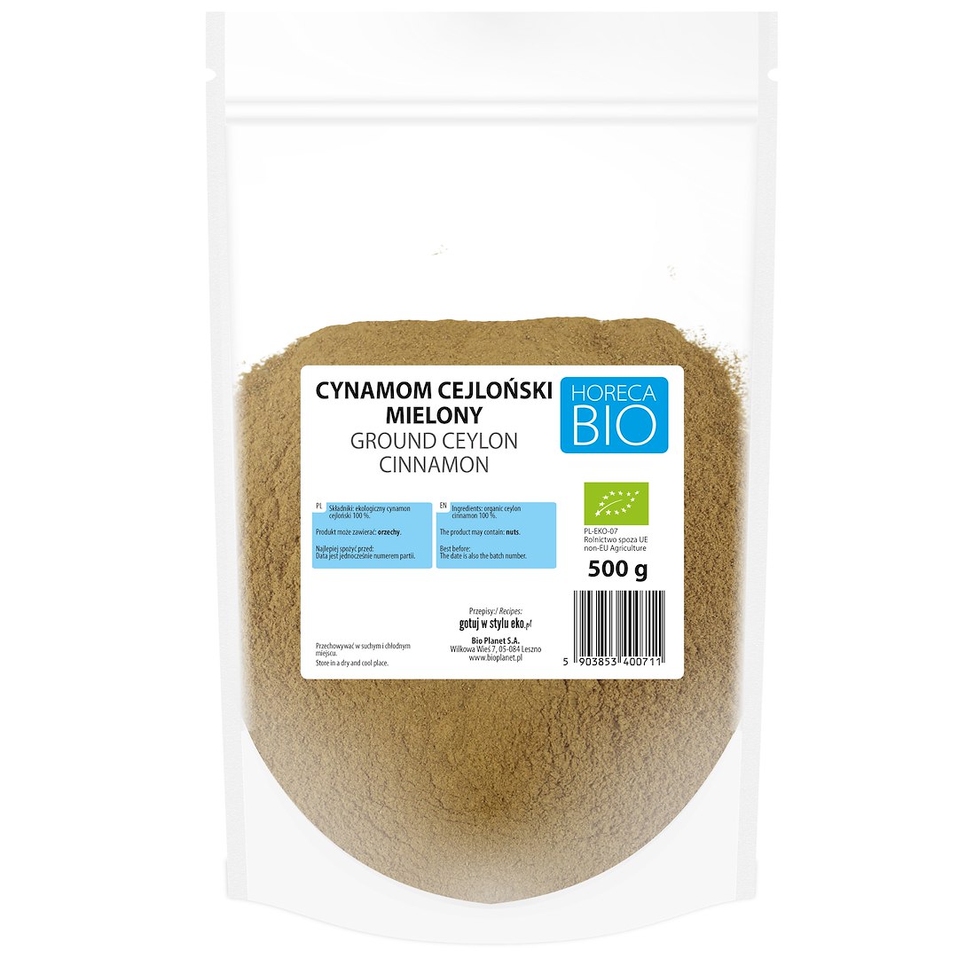 CYNAMON CEJLOŃSKI MIELONY BIO 500 g - HORECA (BIO PLANET)