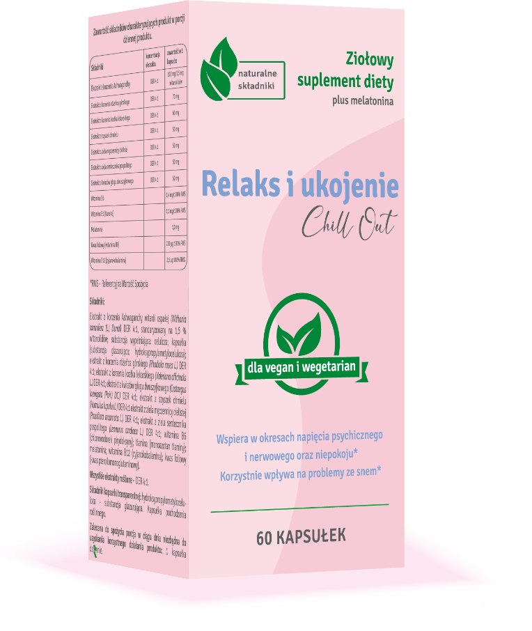 KAPSUŁKI NA RELAKS I USPOKOJENIE 60 szt. - PASOLEQ (CHILL OUT)