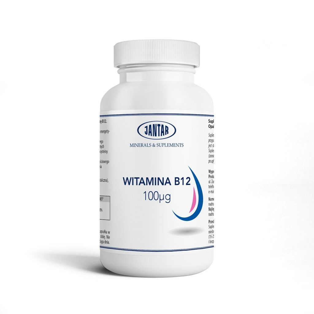 WITAMINA B12 (100 mcg) 60 KAPSUŁEK - JANTAR